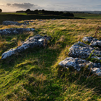 Buy canvas prints of Arbor Low stone circle at Sunset by Chris Drabble