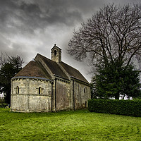 Buy canvas prints of All Saints Chapel, Steetley, under storm clouds by Chris Drabble