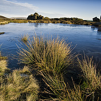 Buy canvas prints of A frozen Doxey Pool, the Roaches (2) by Chris Drabble