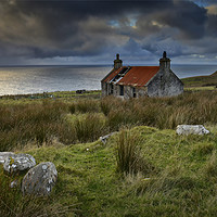 Buy canvas prints of Abandoned croft at Melvaig near Gairloch           by Chris Drabble