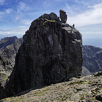 Buy canvas prints of Abseiling off the Inaccessible Pinnacle            by Chris Drabble