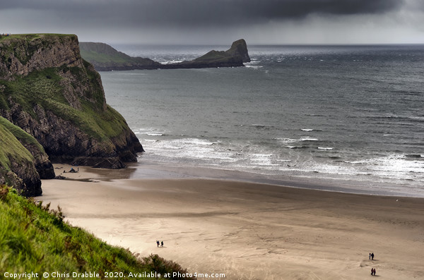 Worms Head, Rhossili Bay Picture Board by Chris Drabble
