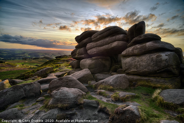 Higger Tor at evening light                       Picture Board by Chris Drabble