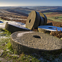 Buy canvas prints of Abandoned Millstones at Stanage Edge by Chris Drabble