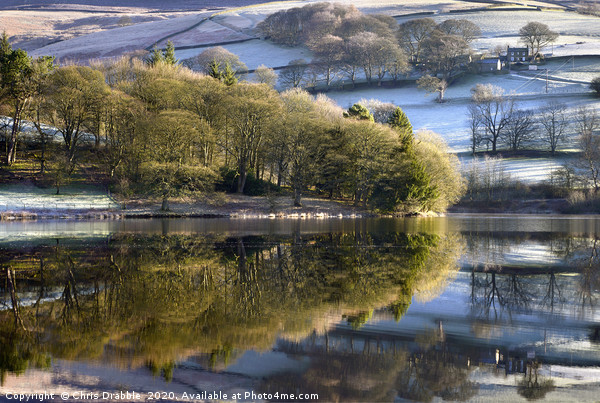 Winter reflections on Ladybower                    Picture Board by Chris Drabble