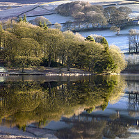 Buy canvas prints of Winter reflections on Ladybower                    by Chris Drabble
