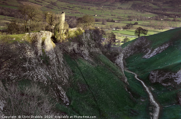 Deep shadows in Cave Dale					 Picture Board by Chris Drabble