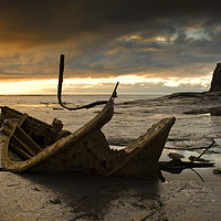 Buy canvas prints of Black Nab and the wreck of the Admiral Von Tromp a by Chris Drabble