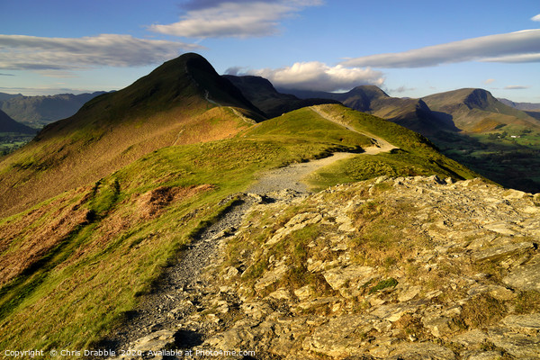 Catbells in cloud shadow, Cumbria, England         Picture Board by Chris Drabble