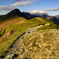 Buy canvas prints of Catbells in cloud shadow, Cumbria, England         by Chris Drabble