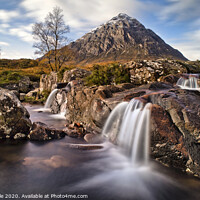Buy canvas prints of Buachaille Etive Mor and Waterfalls by Chris Drabble