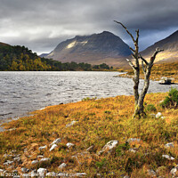 Buy canvas prints of Breaking light over Loch Clair by Chris Drabble
