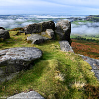 Buy canvas prints of Cloud inversion over the Derwent Valley. by Chris Drabble