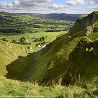 Buy canvas prints of Castleton from the slopes of Winnats Pass by Chris Drabble