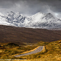Buy canvas prints of An Teallach with a dusting of snow by Chris Drabble
