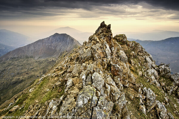 Crib Goch, early morning in May Picture Board by Chris Drabble