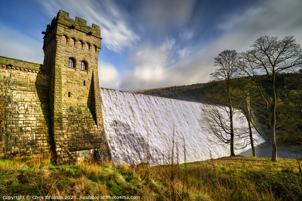 Derwent Dam tower Picture Board by Chris Drabble