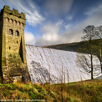 Buy canvas prints of Derwent Dam tower by Chris Drabble