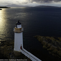 Buy canvas prints of Eilean Ban lighthouse at sunset by Chris Drabble