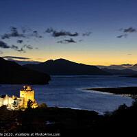Buy canvas prints of Eilean Donan Castle and the afterglow of sunset (1 by Chris Drabble