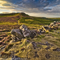 Buy canvas prints of Higger Tor taken from defensive wall of Carl Wark  by Chris Drabble