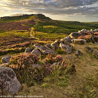 Buy canvas prints of Higger Tor taken from defensive wall of Carl Wark  by Chris Drabble