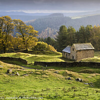 Buy canvas prints of Autumn colours at Bell Hagg Barn by Chris Drabble