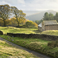 Buy canvas prints of Autumn shades at Bell Hagg Barn by Chris Drabble