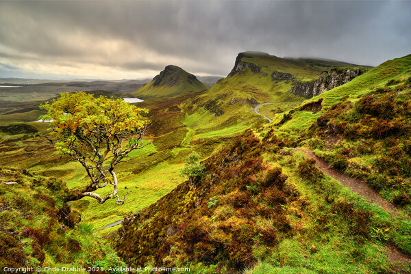 Rain clouds over the Quiraing Picture Board by Chris Drabble