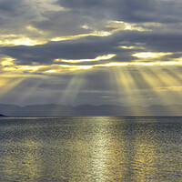 Buy canvas prints of Sunset over Skye and Loch Gairloch by Chris Drabble