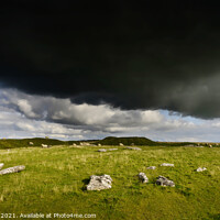 Buy canvas prints of Arbor Low under heavy clouds by Chris Drabble