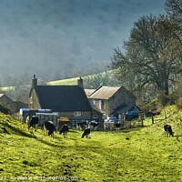 Buy canvas prints of Dale End Farm, the Manifold Valley by Chris Drabble