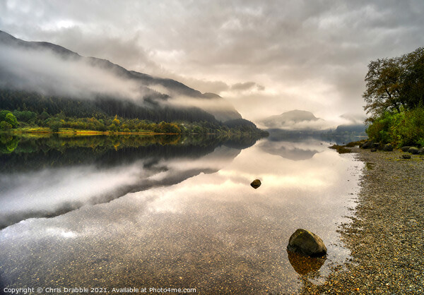 Loch Lubnaig and a dawn mist Picture Board by Chris Drabble