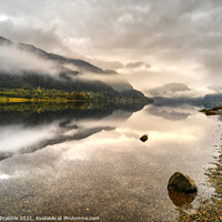 Buy canvas prints of Loch Lubnaig and a dawn mist by Chris Drabble