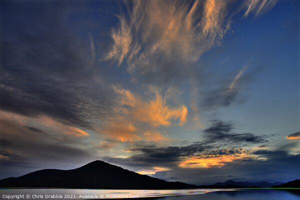 Sunset over Loch Alsh Picture Board by Chris Drabble