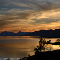 Buy canvas prints of Sunset at Strathcarron by Chris Drabble