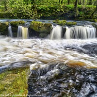 Buy canvas prints of The waterfall at Yorkshire Bridge (3) by Chris Drabble