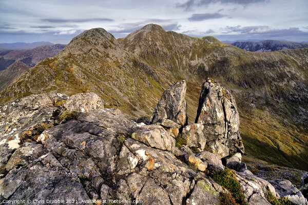 Sgurr Fhuaran from the ridge of the Five Sisters o Picture Board by Chris Drabble