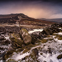 Buy canvas prints of Higger Tor from Carl Wark (2) by Chris Drabble