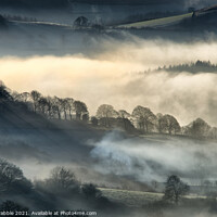 Buy canvas prints of Morning mist in the Derwent Valley (2) by Chris Drabble