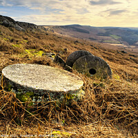 Buy canvas prints of Abandoned Millstones, under Stanage Edge (5) by Chris Drabble