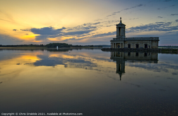 Normanton Church at sunset Picture Board by Chris Drabble