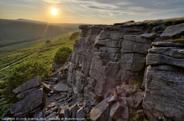 Burgage Edge at sunset Picture Board by Chris Drabble