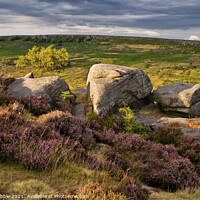 Buy canvas prints of Carl Wark's Rocks and edges in evening light by Chris Drabble