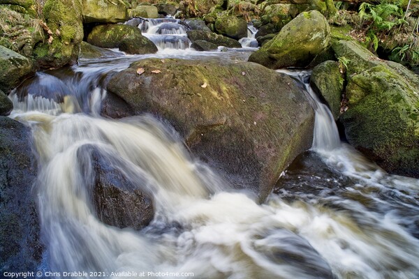 Burbage Brook in Padley Gorge Picture Board by Chris Drabble