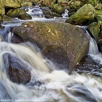 Buy canvas prints of Burbage Brook in Padley Gorge by Chris Drabble
