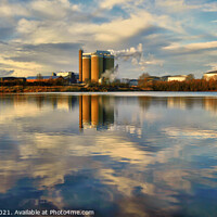 Buy canvas prints of Newark Sugar Factory in late afternoon light by Chris Drabble