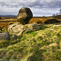 Buy canvas prints of The Rocking Stone on Lawrence field by Chris Drabble