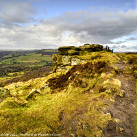 Buy canvas prints of Curbar Edge in Winter colours by Chris Drabble