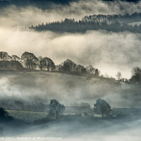 Buy canvas prints of Morning mist in the Derwent Valley by Chris Drabble